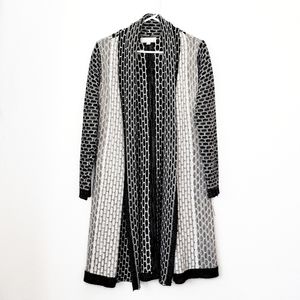 Carolyn Taylor open front long duster sweater Sz S